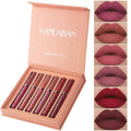 Liquid Lipstick - 6 Colors Fashion Lip Gloss Set with smooth, velvety texture and long-lasting waterproof formula.