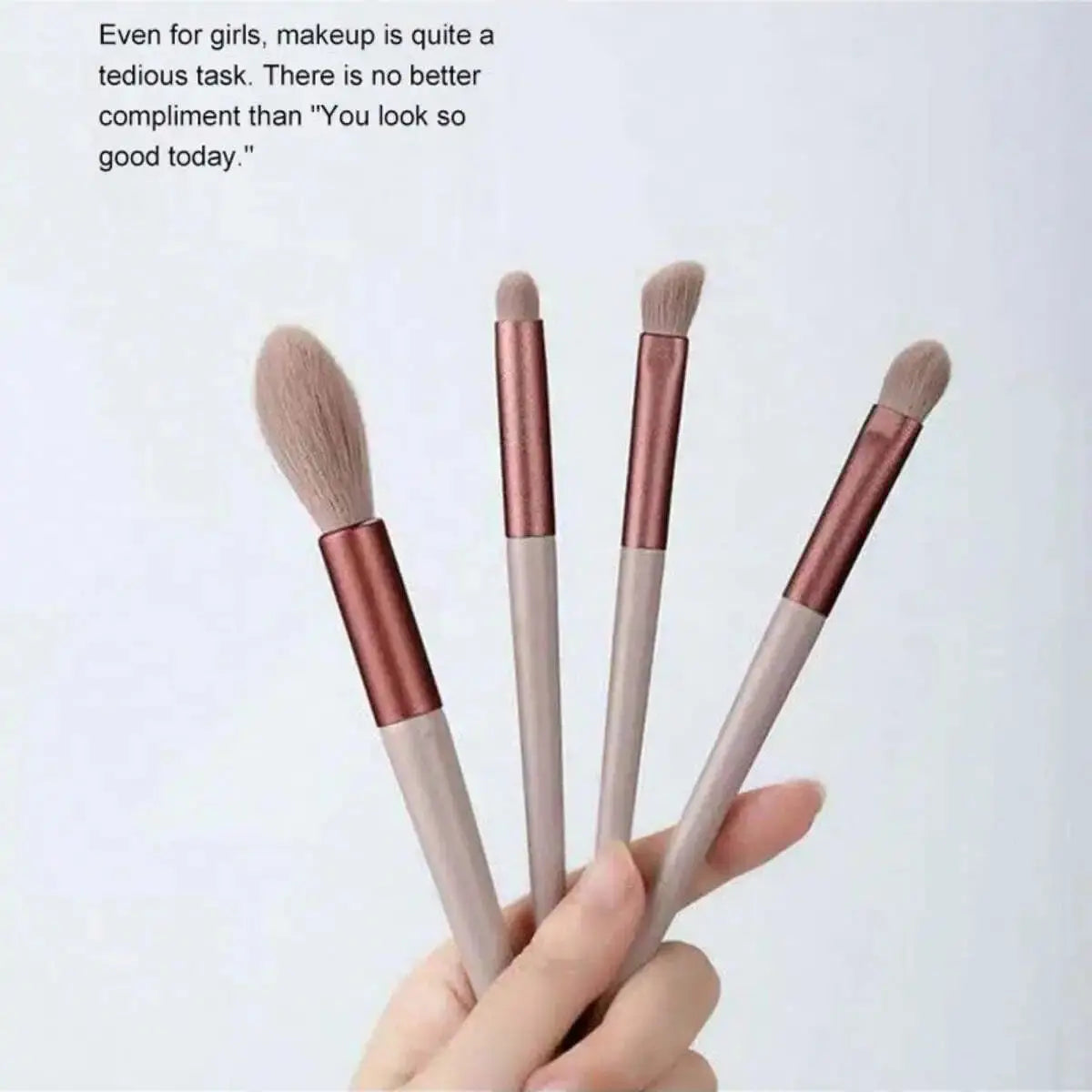 13pcs pink professional makeup brush set with soft fur, including brushes for eye shadow, foundation, blush, and more.