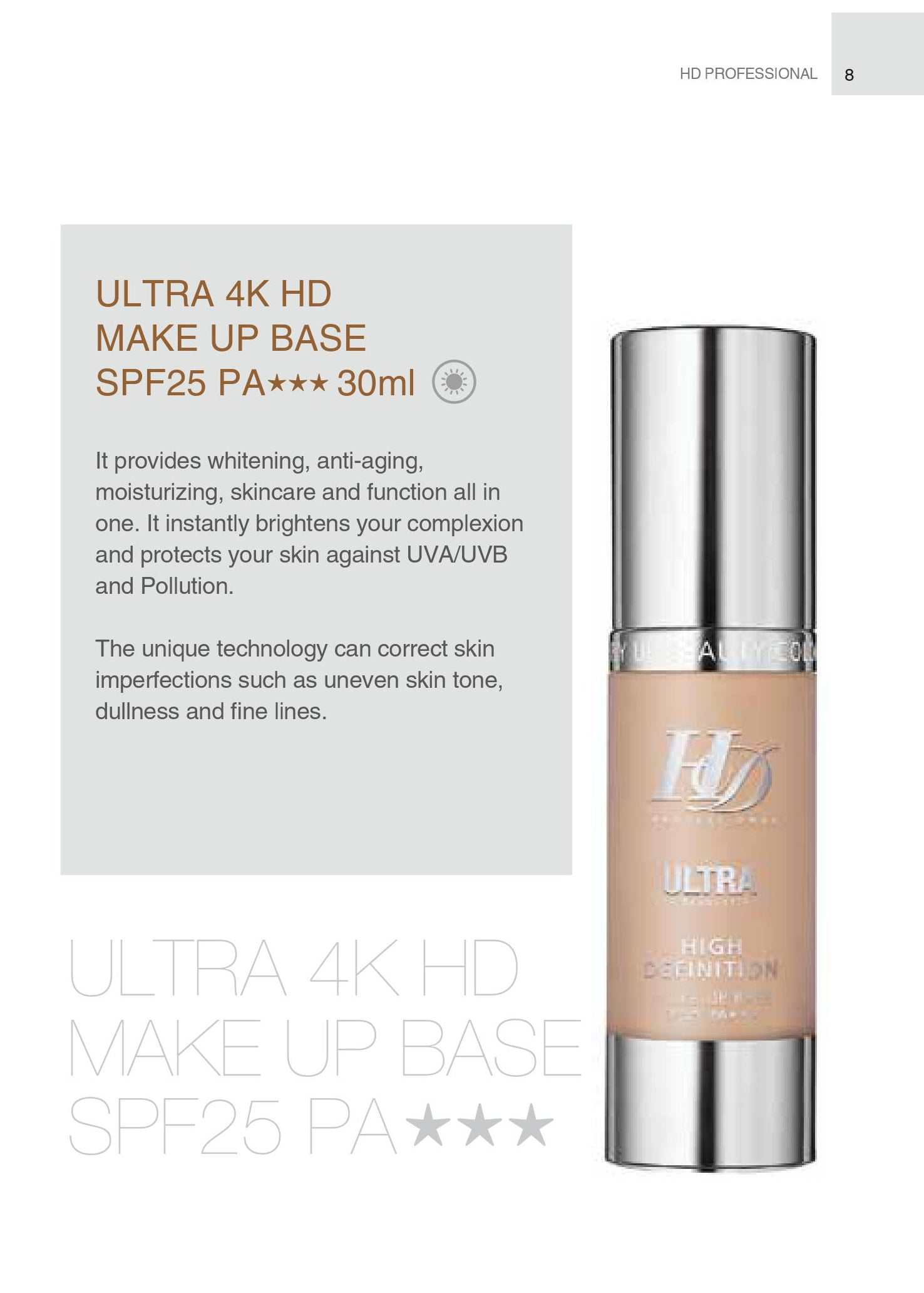 FLY UP ULTRA 4K HD MAKEUP BASE SPF25★★★ - vividbella