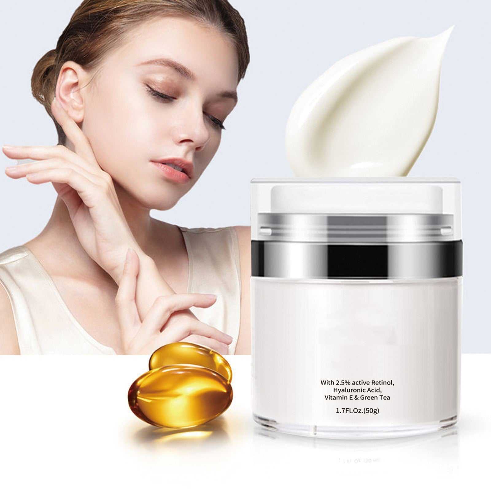 New Lift Face Firming Cream with retinol and vitamins, 50g jar.