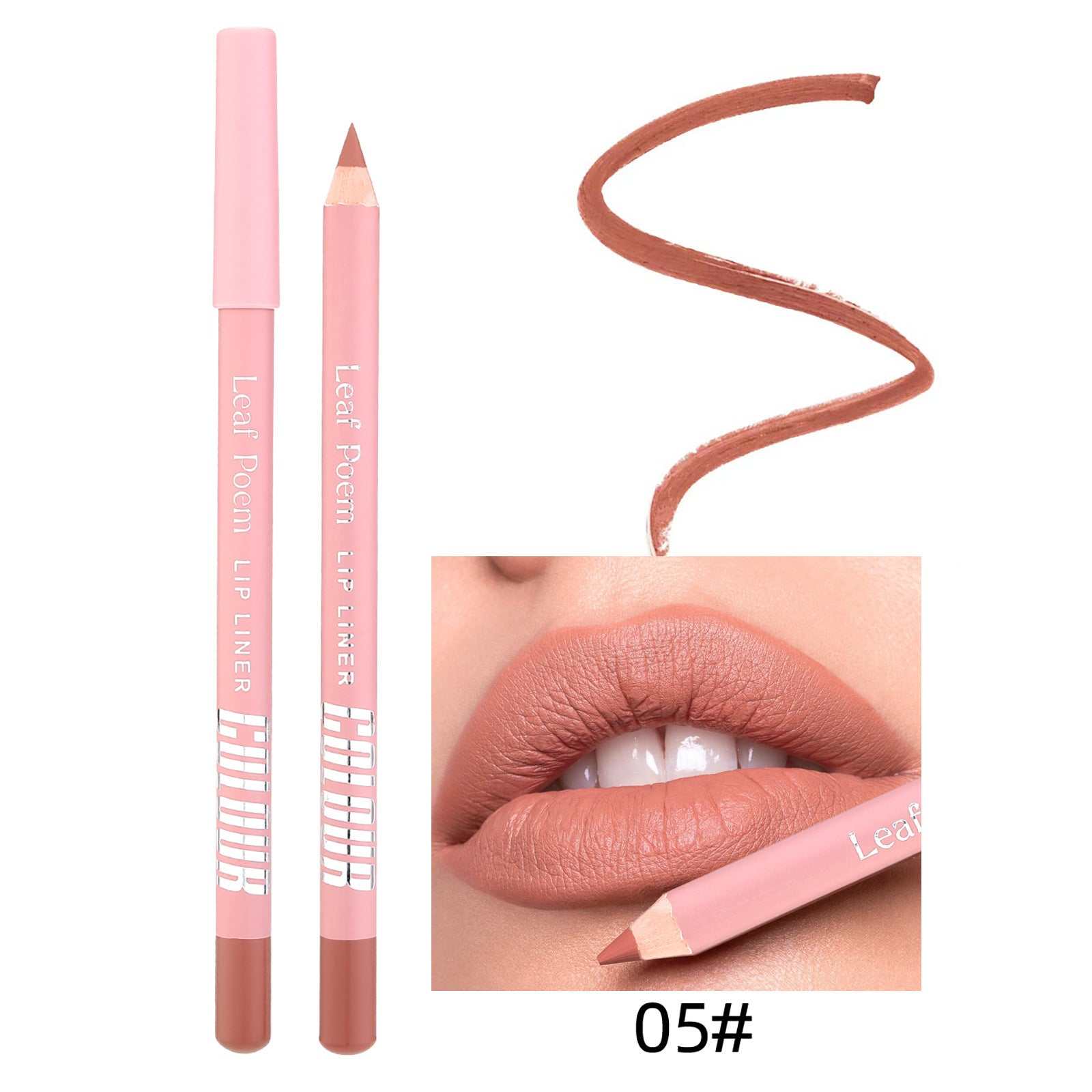 05# Matte Lipstick Lip Liner, enhance skin color, 2g net content, lip makeup product.