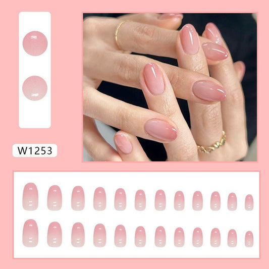 Gradient Girl Pure Desire Oval Fake Nails - vividbella