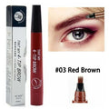 Waterproof Microblading Eyebrow Pen Set in Red Brown shade with fine-tipped applicator for precise, long-lasting brows.