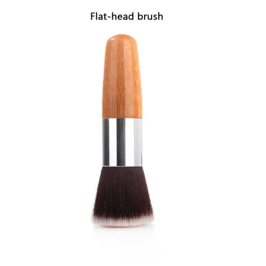 Makeup Brushes Bamboo Handle Powder Concealer Liquid Foundation Makeup - vividbella