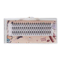 Self grafting section eyelashes in a box, made of artificial fiber, variety of lengths.