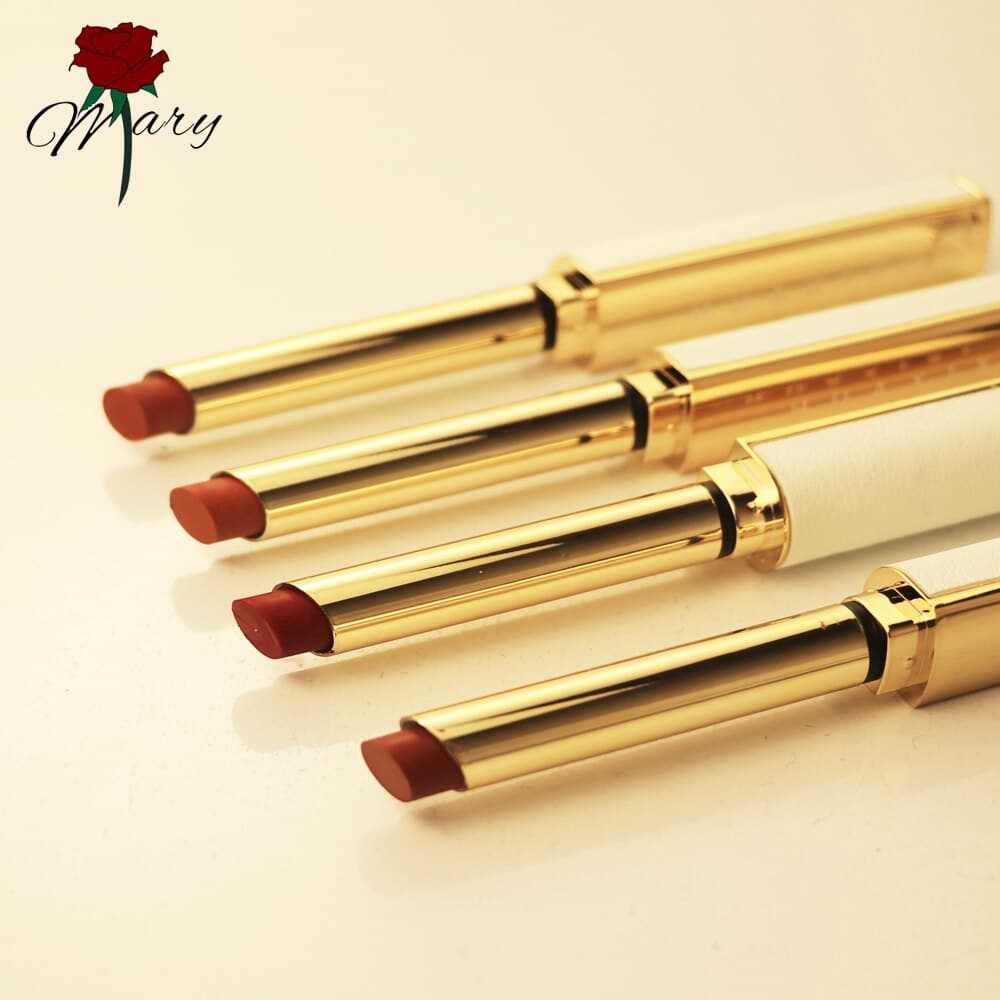 Rosemary 2 Colors Matte Lipstick Tubes Waterproof Long Lasting Red Lipstick Pigments Makeup Never Fade Away - vividbella