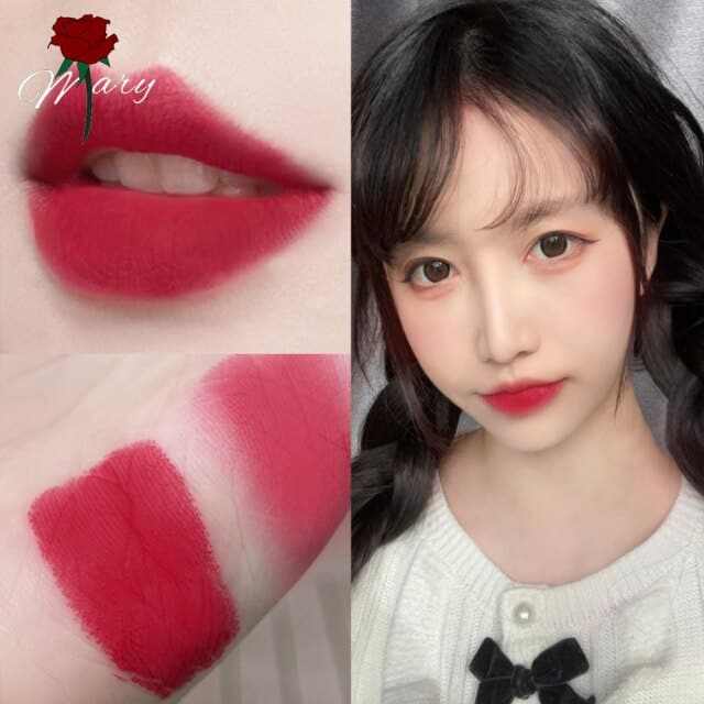 Rosemary 2 Colors Matte Lipstick Tubes Waterproof Long Lasting Red Lipstick Pigments Makeup Never Fade Away - vividbella