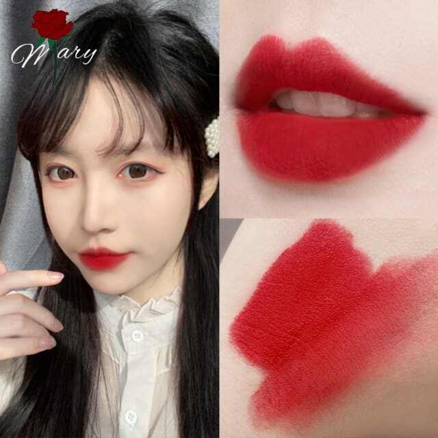 Rosemary 2 Colors Matte Lipstick Tubes Waterproof Long Lasting Red Lipstick Pigments Makeup Never Fade Away - vividbella