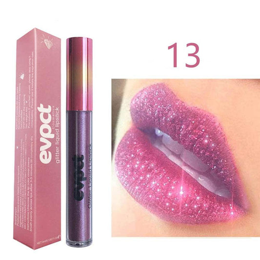 Sexy Shimmer Diamond Matte To Glitter Liquid Lipstick Long Lasting Waterproof Metallic Pearl Colour velvet Lipgloss Lip Makeup 15 - vividbella