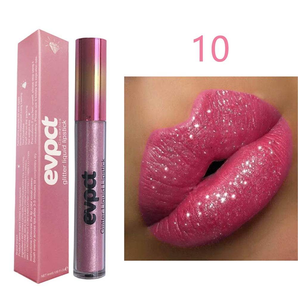 Sexy Shimmer Diamond Matte To Glitter Liquid Lipstick Long Lasting Waterproof Metallic Pearl Colour velvet Lipgloss Lip Makeup 15 - vividbella