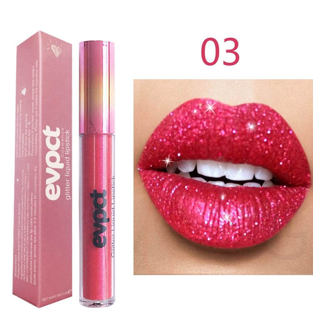 Sexy Shimmer Diamond Matte To Glitter Liquid Lipstick Long Lasting Waterproof Metallic Pearl Colour velvet Lipgloss Lip Makeup 15 - vividbella