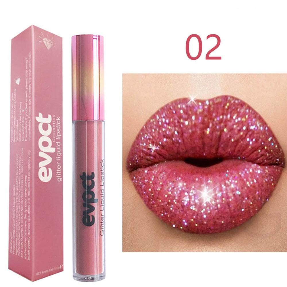 Sexy Shimmer Diamond Matte To Glitter Liquid Lipstick Long Lasting Waterproof Metallic Pearl Colour velvet Lipgloss Lip Makeup 15 - vividbella