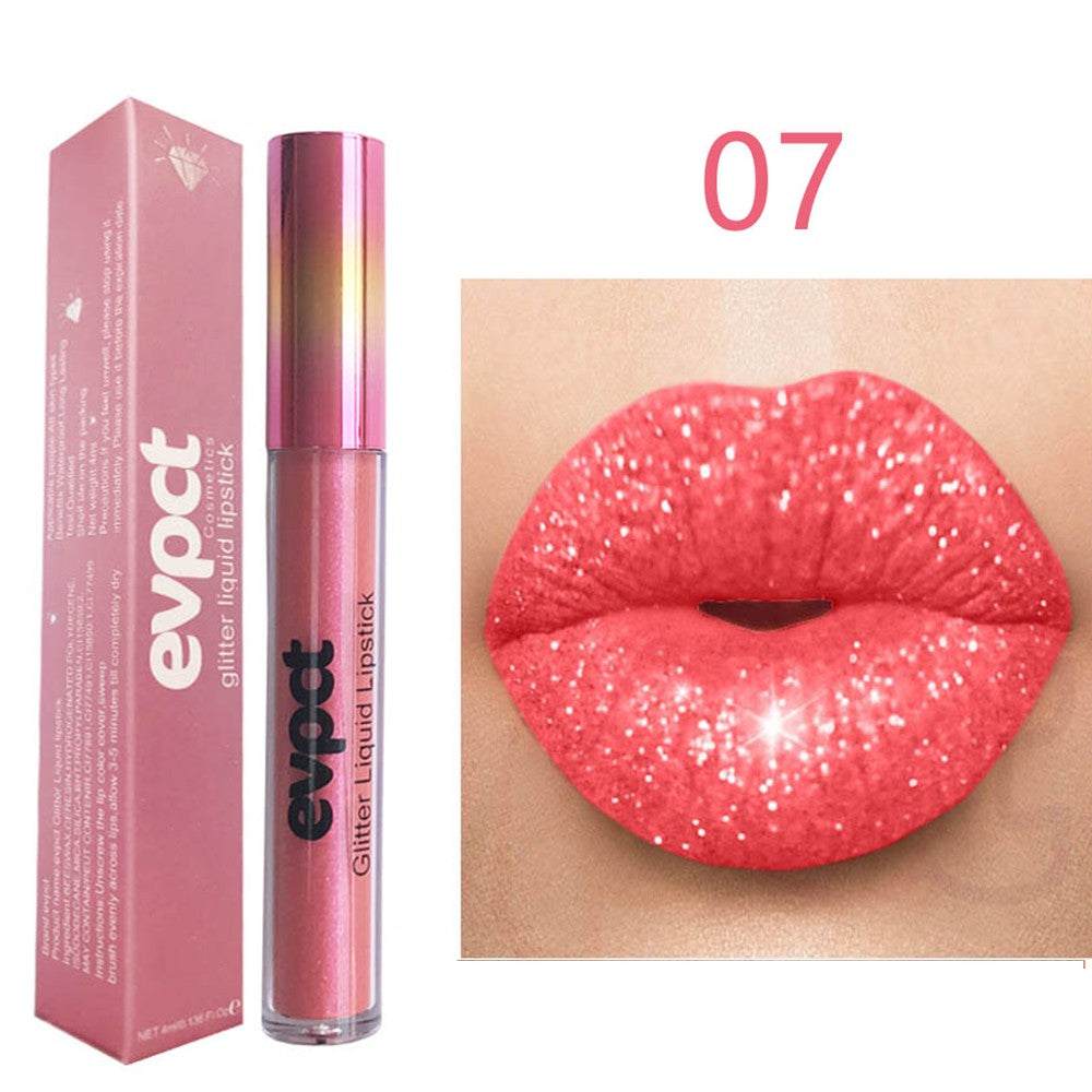 Sexy Shimmer Diamond Matte To Glitter Liquid Lipstick Long Lasting Waterproof Metallic Pearl Colour velvet Lipgloss Lip Makeup 15 - vividbella