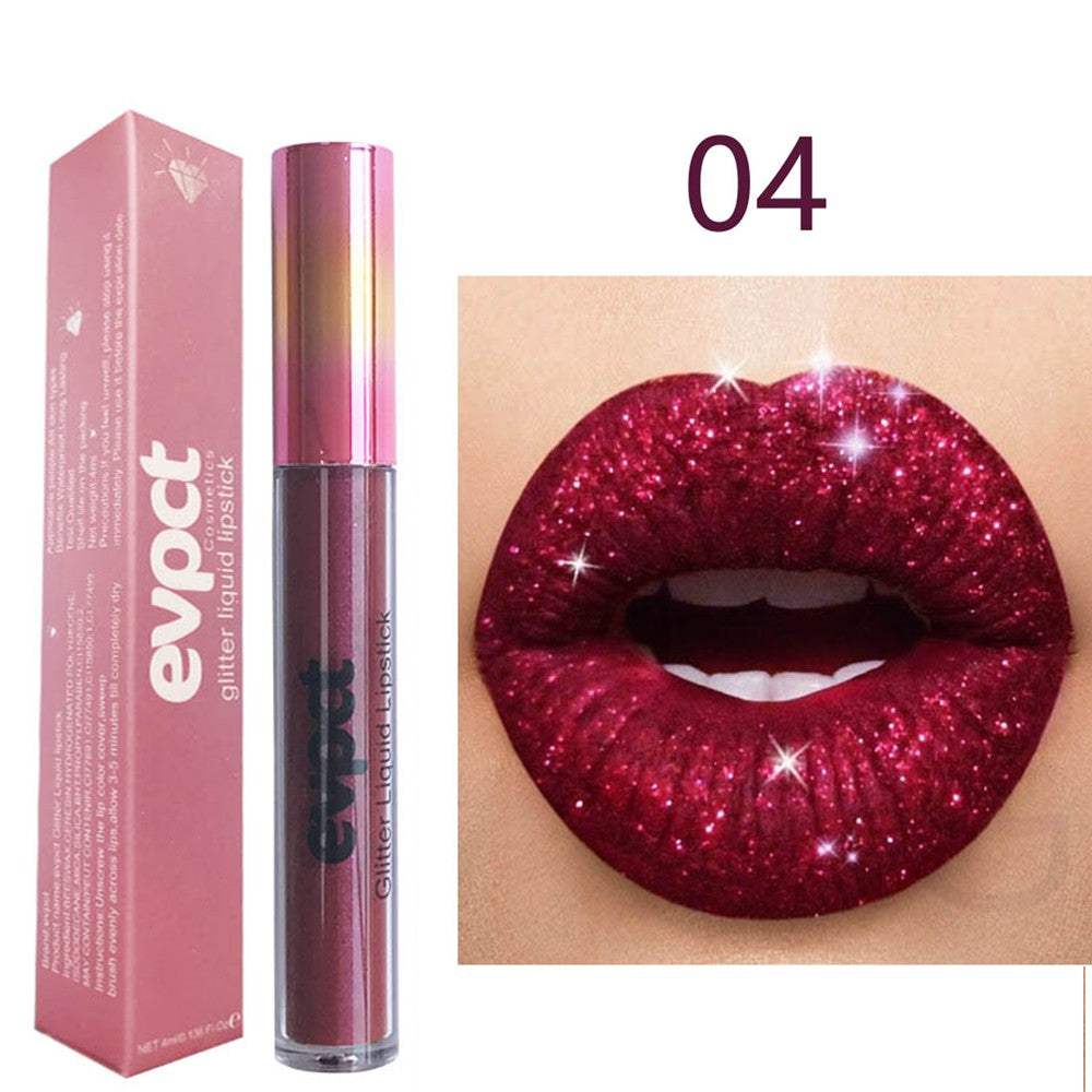 Sexy Shimmer Diamond Matte To Glitter Liquid Lipstick Long Lasting Waterproof Metallic Pearl Colour velvet Lipgloss Lip Makeup 15 - vividbella