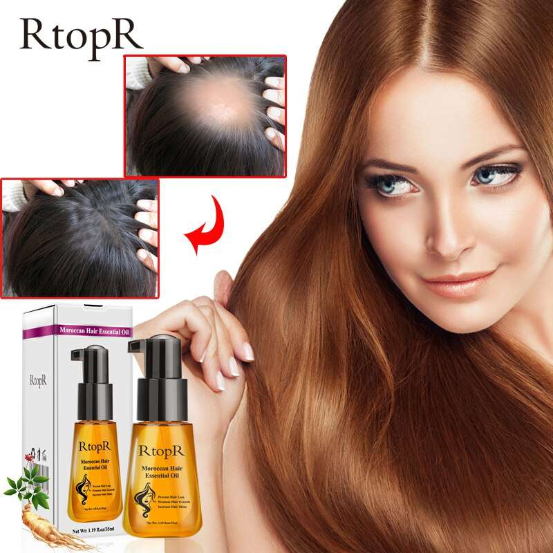 RtopR 35ML Multi-functional Morocco Hair Essential Oil Prevent Hair Loss Product Hair Growth for Repair Damaged Hair Care TSLM1-VividBella